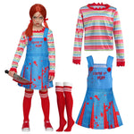 Spooktacular Creations Creepy Doll Costume for Kids Girls, Halloween Costume for Kids, Girls Killer Doll Outfit
