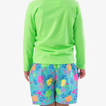 RUGGEDBUTTS Boys UPF50+ Stretch Neon Swim Trunks - Neon Jelly Time, 3-6m