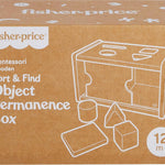 Fisher-Price Wood Montessori Toy Object Permanence Box Sort & Find, American Montessori Society Seal of Excellence, Wooden Shape-Sorter Learning Activity for Baby Ages 1+ Years (Amazon Exclusive)
