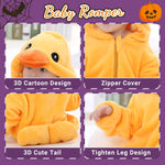 MICHLEY Unisex Baby Animal Costume Winter Autumn Hooded Romper Halloween Cosplay Jumpsuit Outfits