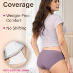 Intimate Portal Cotton Maternity Underwear Under the Bump Pregnancy Bikini Briefs Women Postpartum Panties 6 Pack Midnight Shore XXL