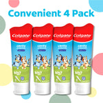 Colgate Kids Bluey Fluoride Toothpaste, Bubblegum, 4 Pack, 4.6 oz