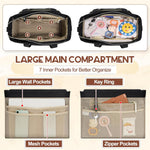 RAINSMORE Diaper Bag Tote, Large Diaper Baby Bag Waterproof Multifunctional Diaper Bag with Pacifier Case & Changing Pad