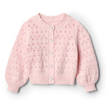 Amazon Essentials Baby Girls' Lightweight Cotton Cardigan Sweater, Light Pink, 24 Months