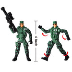 JOYIN Military Vehicles Toy Set of Friction Powered Transport Helicopter with Light and Sound Siren, and Soldier Army Men Action Figures for Kids