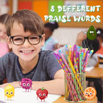 Leinuosen 48 Pcs Scented Pencils for Kids Cute Motivational Colorful Fun Wood HB Pencils Bulk with Erasers Fruit Elements for School Office Classroom Student