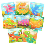 Zeoddler Wooden Puzzles for Toddlers, 8 Pack Dinosaur Jigsaw Puzzles for Kids3-5, 9 Pieces Preschool Learning Activities, Learning & Educational Puzzles, Gift for Boys, Girls