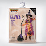 Spooktacular Creations Girls Witch Costume, Light Up Starry Witch Dress with Hat and Broom for Kids, Toddler Halloween Dress Up, Role Play (3T (3-4 yr))