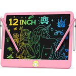 Hockvill LCD Writing Tablet 12 Inch, Toys for Boys Girls Drawing Pad for 3 4 5 6 7 Year Old Kids Toys, Toddler Erasable Doodle Board Travel Essentials, Christmas Birthday Gift for Kids - Pink