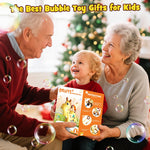 Nicmore Automatic Bubble Machine for Toddler 1-3: Giraffe Bubble Lawn Mover Outdoor Toy for 1 2 3 4 5 Year Old Boy Girl - Push or Handheld Bubble Maker Blower for Age 1-3 Kids Birthday Gifts