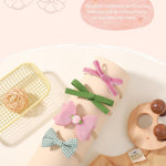 doboi Baby Girl Headbands 24PCS Nylon Linen Handmade Hairbands with Hair Bows and Accessories for Newborns, Infants, Toddlers, and Little Kids