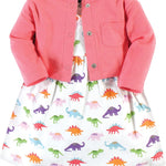 Hudson Baby Baby Girls' Cotton Dress and Cardigan Set