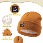 Baby Beanie Mittens Scarf Set,Toddler Kids Winter Hat and Thermal Gloves Neck Warmer Set for Girls Boys Camel
