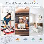 Baby Bathtub, Portable Bathtub with Cat-Patterned Bath Rinse Cup,Foldable Bath Tub for Small Bathroom,Toddler Tub for 6M-5Y,Baby Travel Essentials for Hotel,Camping & Beach