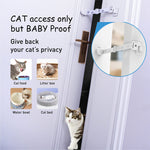 Neobay Child Proof Door Lock & Adjustable Cat Door Latch, No Need for Interior Cat Door, Keeps Toddler Out of Litter Box, No-Drill Door Locks for Kids Safety, Easy Adult Access