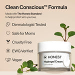 Honest Beauty Hydrogel Cream with Hyaluronic Acid, Jojoba, + Squalane | Oil Free, Lightweight, Moisturizing | EWG Verified, Vegan + Cruelty Free | 1.7 fl oz