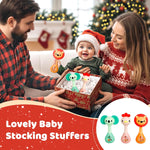 iPlay, iLearn Baby Shaker Rattle Toy, Babies Teething Sensory Toys 3-6-12 Month, Infant Development Tummy Time Animal Rattles Set, Newborn First Birthday Gift 4 5 7 8 9 10 Month Old Toddlers Boy Girl