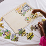 Melissa & Doug 3-Puzzle Jigsaw Set - Dinosaurs, Ocean, and Safari