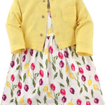 Luvable Friends baby-girls Dress and Cardigan