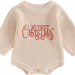 Adobabirl Baby Girl Boy Knitted Sweater Bubble Romper Long Sleeve Jumpsuit Festival Outfit Fall Winter Spring Clothes