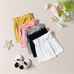 Xanbix Unisex Toddler Baby Shorts Breathable Cotton Flare Short 5-Pack in Grey White Black Yellow and Pink 9-12 Months