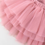 ZFZDRen 6M-3T Infant Baby Girl Tutu Skirt Toddler Girls Solid Color Tulle Skirts Birthday Outfits with Headband (6 Months, Dusty Pink)