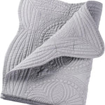 Embossed Baby Quilt Neutral Durable Lightweight Baby Blankets Four Seasons Cotton Nursery Bed Blankets for Personlized Monogram 46x36 Inches (White)