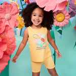 Garanimals Baby & Toddler Girl Lemon Tank Tees - Kid's Sleeveless Tank Top - Size 3-6 Months - Blue, White, Yellow, Pink - 5 Pack