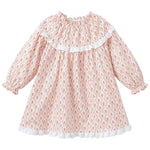 pureborn Baby Girls Dress Long Sleeve Cotton Playwear Dress Orange Floral Print 12-18 Months