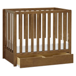 Carter's by Davinci Colby 4-in-1 Convertible Mini Crib with Trundle Drawer in Walnut, Greenguard Gold Certified, Undercrib Storage