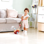 Award Winning Hape Butterfly Wooden Push and Pull Walking Toy, L: 6.3, W: 5.8, H: 22.2 inch, Red