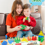 Tonberless Montessori Toys for 1 2 3 Year Old Boy Girl, Toys for Ages 2-4 Toddlers Kids Baby, 1 2 Year Old Boy Girl Birthday Gifts, Wooden Learning Puzzles Shape Sorter Toys for Toddlers 1-3