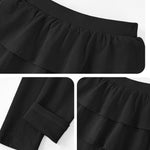 Witwot 2 Pack Toddler Girl Tutu Leggings Baby Girls Cotton Pants with Ruffle Skirt Black Red 18-24M