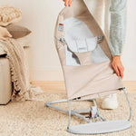 BabyBjörn Bouncer Balance Soft, Beige/Gray, Woven/Jersey | 2-in-1 Adjustable Baby Bouncer Seat and Toddler Chair, Newborn to Toddler (8-29 lbs), 4 Positions, Lightweight & Portable