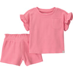 Little Planet by Carter's Girl 2-piece Shorts Set made with Organic Cotton, Summer Pink, 18M