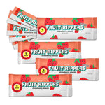 Multiple packages of Fruit Rippers strawberry smash on a white background