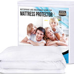 Utopia Bedding Waterproof Mattress Protector Queen Size, Premium Terry Mattress Cover 200 GSM, Breathable, Fitted Style with Stretchable Pockets (White)