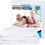 Utopia Bedding Waterproof Mattress Protector Queen Size, Premium Terry Mattress Cover 200 GSM, Breathable, Fitted Style with Stretchable Pockets (White)