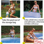 Play Pool for Kids Plastic Outdoor Swimming Pool Non-inflatable Folding Round Water Pool Children Snapset Swimming Pool(8FT (244CM x 38CM),Dinosaur)