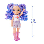 Rainbow High Littles – Amethyst Willow, Purple 5.5" Posable Small Doll with Purse, Magical Pet Dog, Girls Toy Gift, Kids Ages 4-12 Years