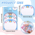 JIANTA Cute Sticky Notes, 6 Pack 270 Sheets Kawaii Cartoon Animal Sticky Notes, Mini Cartoon Notes Animals Shape Markers Flags Self-Stick Memo Pads for School Home Office, JT-BG072-06