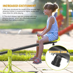 Teeter Totter Seesaw for Kids Outdoor for Ages 4-8 Toddler Seesaw Sit and Spin Teeter Totter Outside Outdoor Toys Swiveling 360 Degrees Rotating for Children Age 3 4 5 6 7 8 (Light Green)