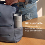 Baby Brezza Portable Warmer – 3X Faster Baby Bottle Warming - Travel Breastmilk and Formula Warmer - Safe, Even Heating - Up to 9oz - No Adapters, Black