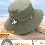 FURTALK Baby Sun Hat Smile Face Toddler Boys Girls Bucket Hat 0-5 Years Kids UPF 50+ Sun Protection Summer Hats