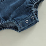 BULINGNA Infant Baby Boy Girl Denim Romper Sleeveless Straps Button Jeans Jumpsuit Unisex Baby Jeans Overalls Summer Clothes (Blue, 12-18 Months)