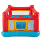 Intex Inflatable Jump-O-Lene Trampoline Bounce House with Crawl-Thru Door & Net - Indoor & Outdoor Backyard Blow-Up Bouncy Playhouse for Kids Ages 3-6