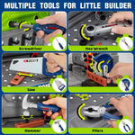 Kids Tool Bench Set with Electric Drill and Realistic Tools, Construction Workbench Playset Toy for Toddler 3-5, Easy Set up, Kids Boy Toys, Birthday Gifts for Boys Age 3 4 5 Year Old