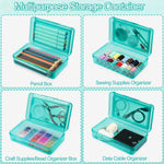 Meiikun Pencil Box, Large Capacity Pencil Boxes 2 Compartments, Hard Pencil Case with Snap-tight Lid, Plastic Storage Organizer Box for Girl Boy (Green, 1 Pack)