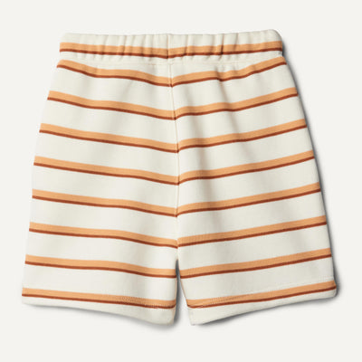 Amazon Essentials x Sofia Grainge Baby Boys' Pull-On Knit French Terry Shorts, Pack of 2, Pale Yellow/Stripe, 3-6 Months