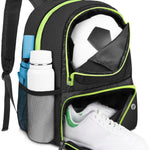 YOREPEK Soccer Backpack, Lightweight Water Resistant Sport Equipment Bag with Ball Compartment for Basketball, Volleyball, Football, Training and Match